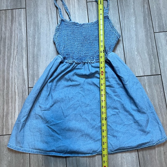 American Eagle Womens Denim Smocked Tank Top Denim Dress Size Medium - Picture 3 of 6